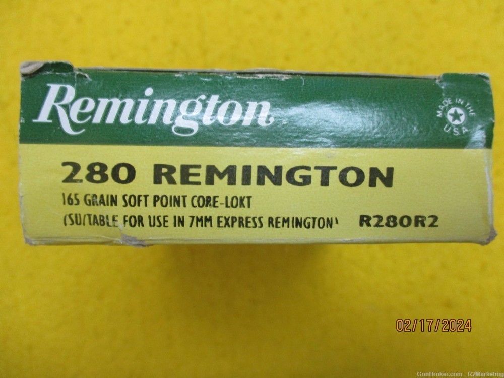 Remington 280 Rem 165 gr. SP cartridges,-img-0
