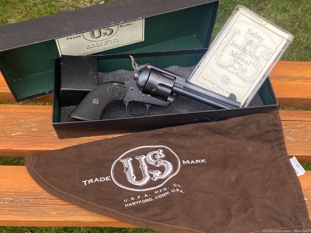 USFA Rodeo 45 Colt Single Action 4 3/4 With Box Sock Nice US Firearms 4.75”-img-0
