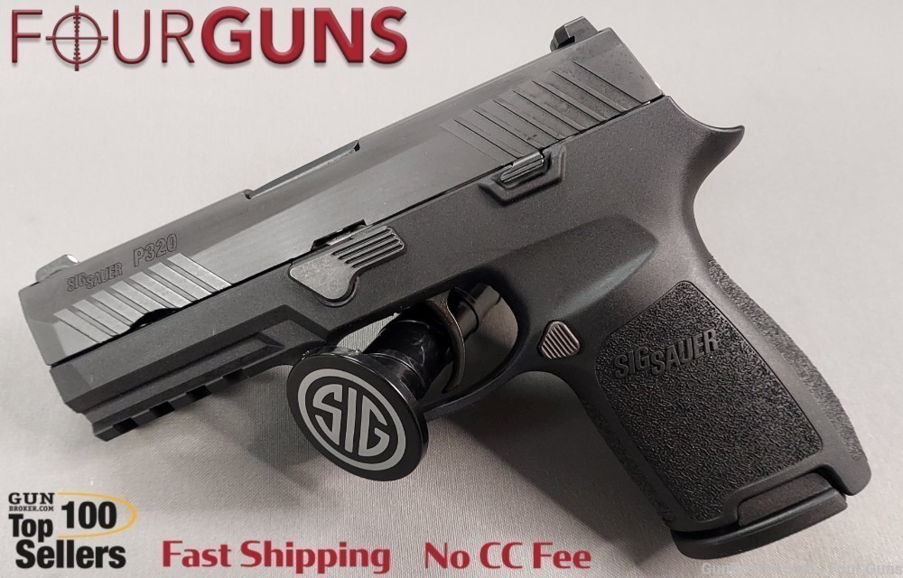 Sig Sauer P320 Nitron Compact 9mm Pistol 3.9" Barrel 15 Rd FREE Holster-img-0