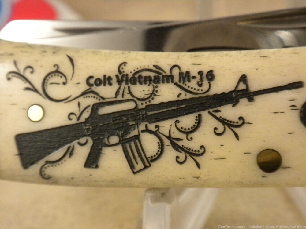 NIB Rare Case XX & Colt M-16 Famous Gun Series Trapper Vietnam Knife -img-24