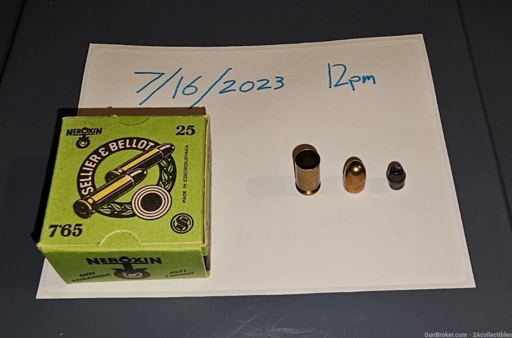 100rds Sellier & Bellot 32acp Steel Core AP 7.65 browning 32 auto-img-6