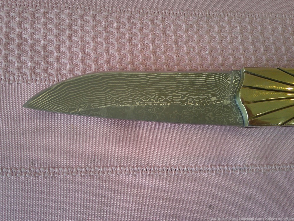 Here it is Uber Rare Colt Genuine Damascus Blade Wood Handle Knife 500 Made-img-27