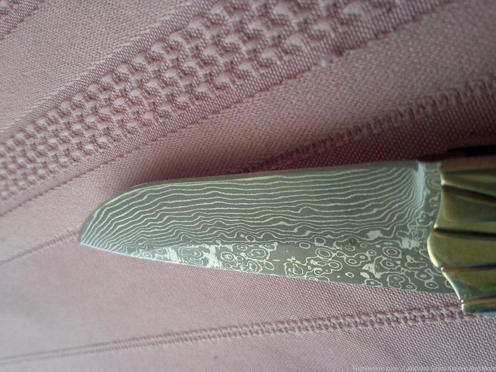 Here it is Uber Rare Colt Genuine Damascus Blade Wood Handle Knife 500 Made-img-30
