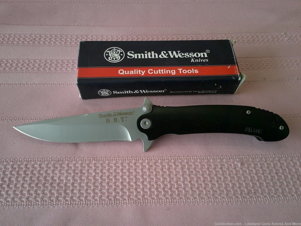 NIB Rare & Discontinued Smith & Wesson HRT Magnesium Rescue Folding Knife!-img-2