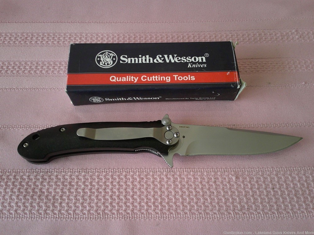 NIB Rare & Discontinued Smith & Wesson HRT Magnesium Rescue Folding Knife!-img-3