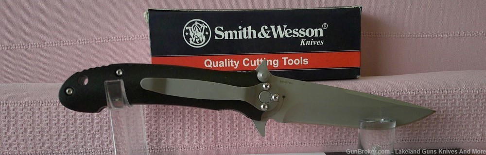 NIB Rare & Discontinued Smith & Wesson HRT Magnesium Rescue Folding Knife!-img-8