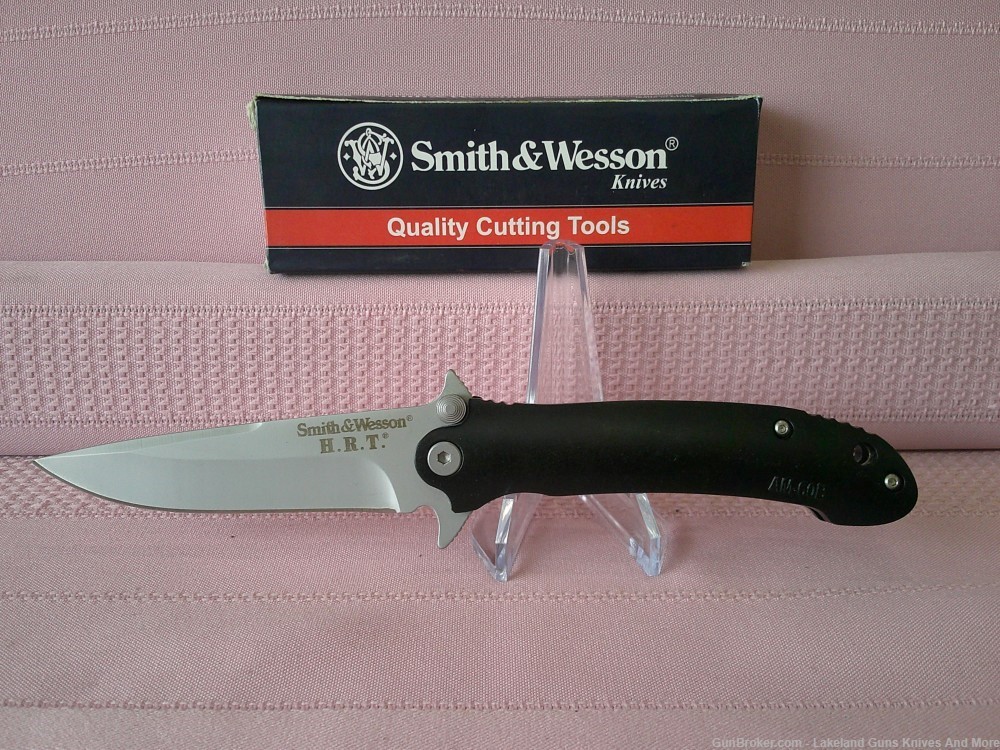 NIB Rare & Discontinued Smith & Wesson HRT Magnesium Rescue Folding Knife!-img-0