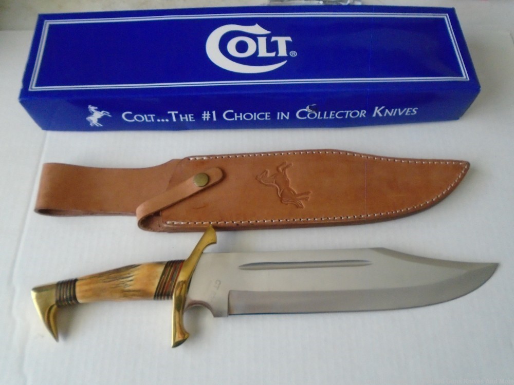 RARE New in The Box With Sheath Colt CT830 Surco De La Sangre Bowie Knife!-img-1