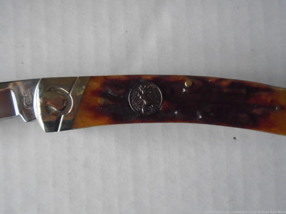 RARE NIB COLT #CT323 2-blade Muskrat Brown Stag Handle Pocket Knife!-img-12