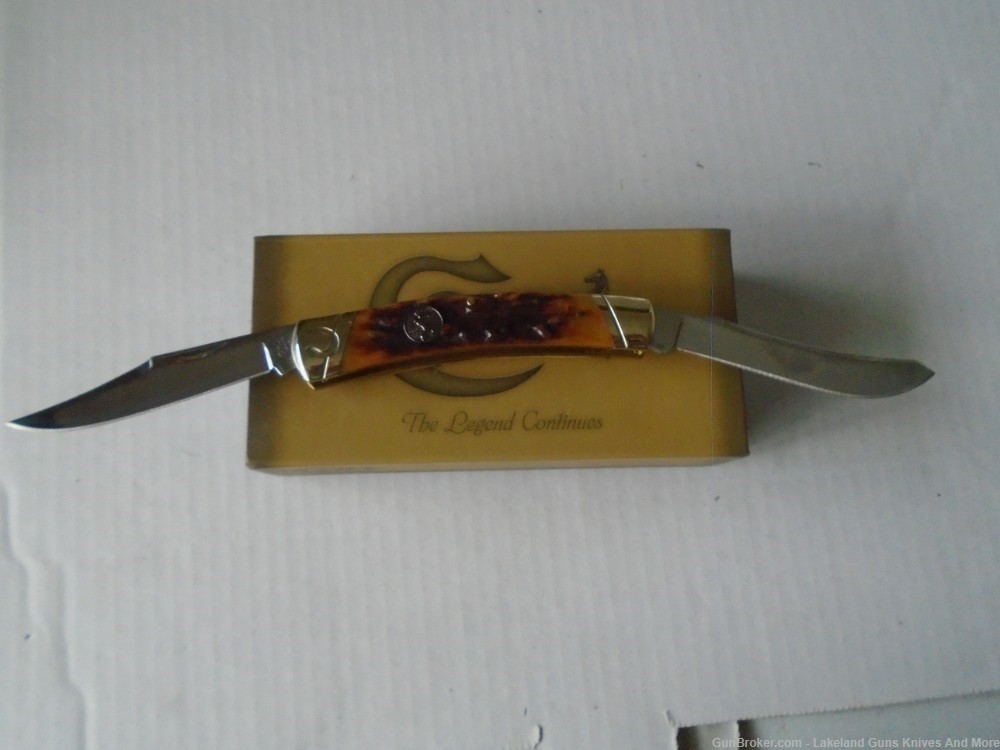 RARE NIB COLT #CT323 2-blade Muskrat Brown Stag Handle Pocket Knife!-img-5