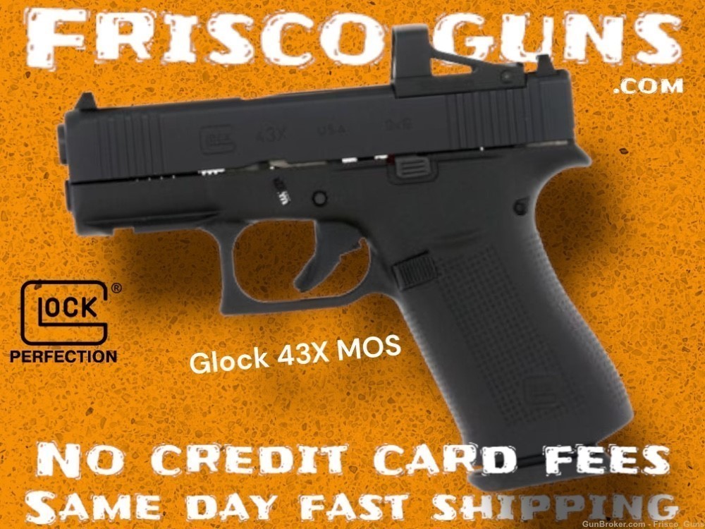 NEW GLOCK 43X MOS 9MM FS 10-SHOT BLACK W/OPTIC (TALO) UX4350201FRMOSC-img-0