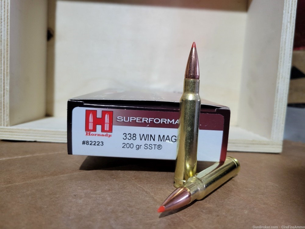Hornady Superformance 338 Win Mag SST 225 gr. 20 rds 338 ammo no cc fees-img-1