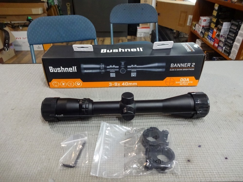 BUSHNELL BANNER 2  3-9X40 RB3940BS11 Comes with RINGS-img-0