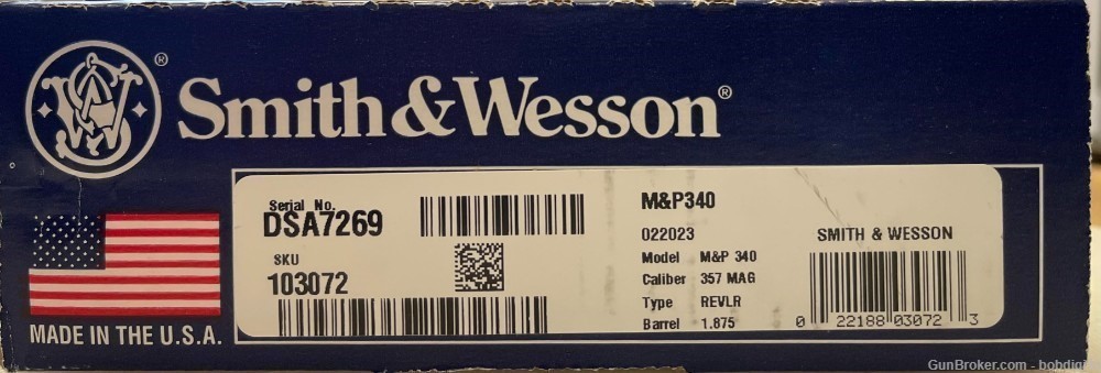Smith & Wesson 103072 M&P 340 .357 Mag 1 7/8" Scandium  NO CC FEES-img-2