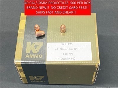 40 cal 10 mm 180 Grain RNFP Projectiles/Bullets