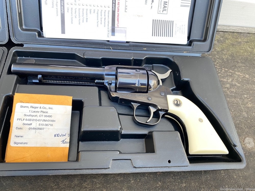 Ruger New Vaquero Special Edition Consecutive Pair 45 LC Ivory from 2007-img-1