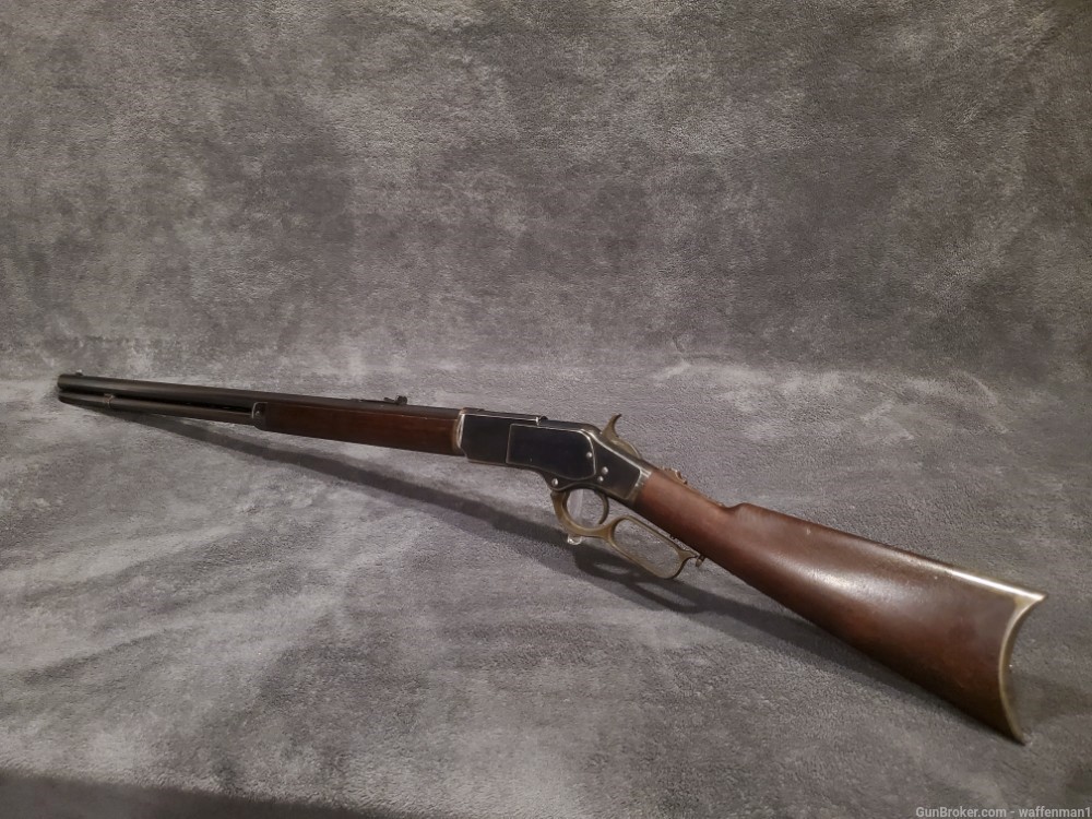 Antique Winchester 1st Model 1873 Lever Action Rifle HIGH CONDITION 44 WCF -img-19