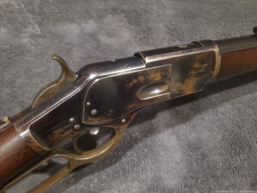 Antique Winchester 1st Model 1873 Lever Action Rifle HIGH CONDITION 44 WCF -img-13