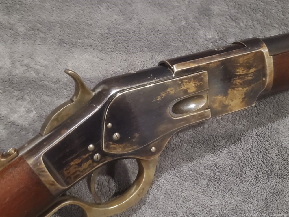 Antique Winchester 1st Model 1873 Lever Action Rifle HIGH CONDITION 44 WCF -img-12