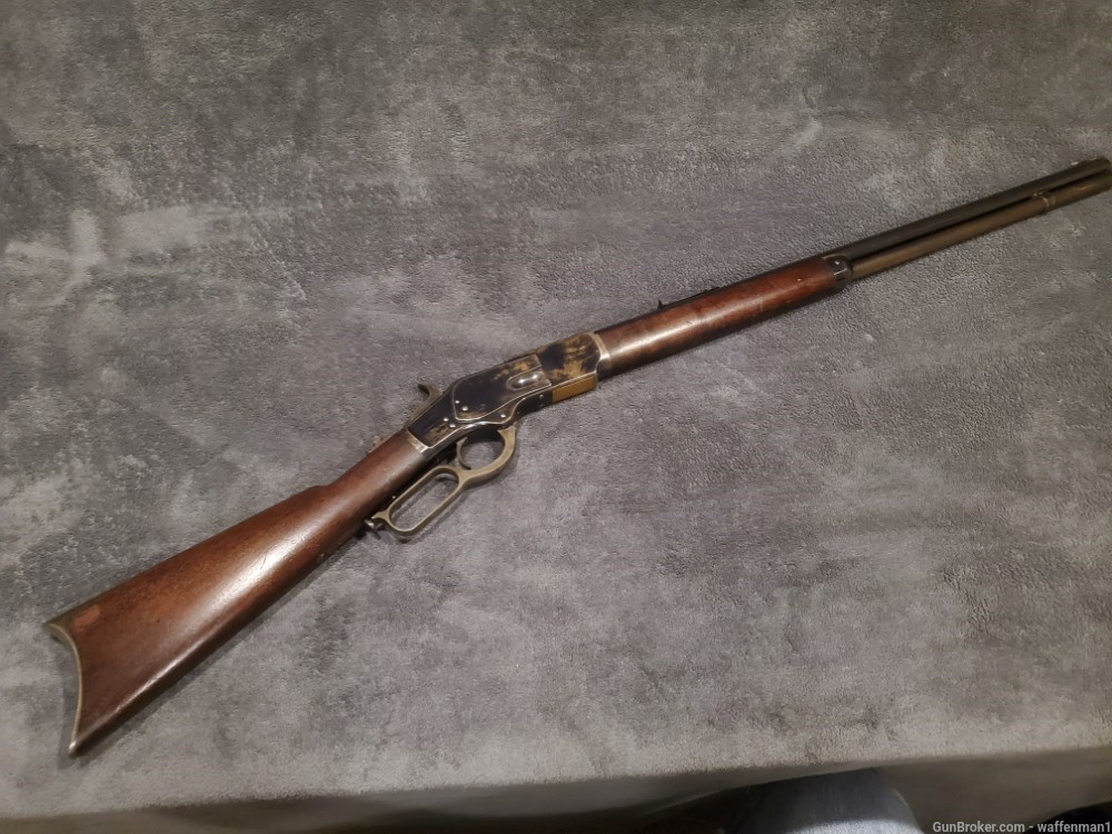 Antique Winchester 1st Model 1873 Lever Action Rifle HIGH CONDITION 44 WCF -img-58