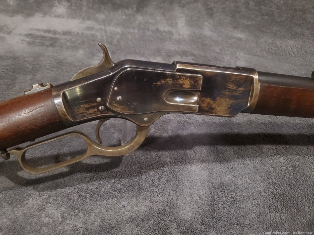 Antique Winchester 1st Model 1873 Lever Action Rifle HIGH CONDITION 44 WCF -img-5
