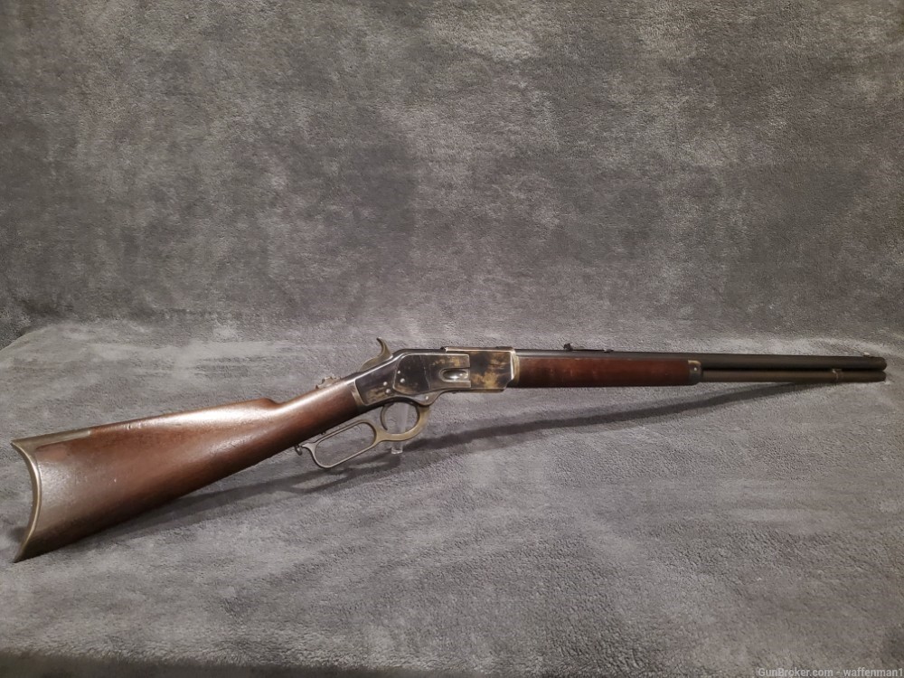 Antique Winchester 1st Model 1873 Lever Action Rifle HIGH CONDITION 44 WCF -img-0