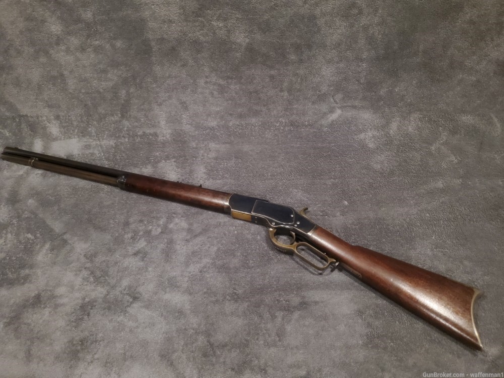 Antique Winchester 1st Model 1873 Lever Action Rifle HIGH CONDITION 44 WCF -img-57
