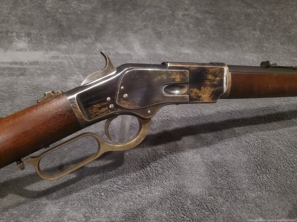 Antique Winchester 1st Model 1873 Lever Action Rifle HIGH CONDITION 44 WCF -img-1