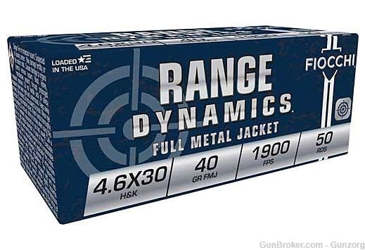FIOCCHI AMMO 4.6X30 40GR. FMJ 50-Pack 46EXA 46x30-img-0