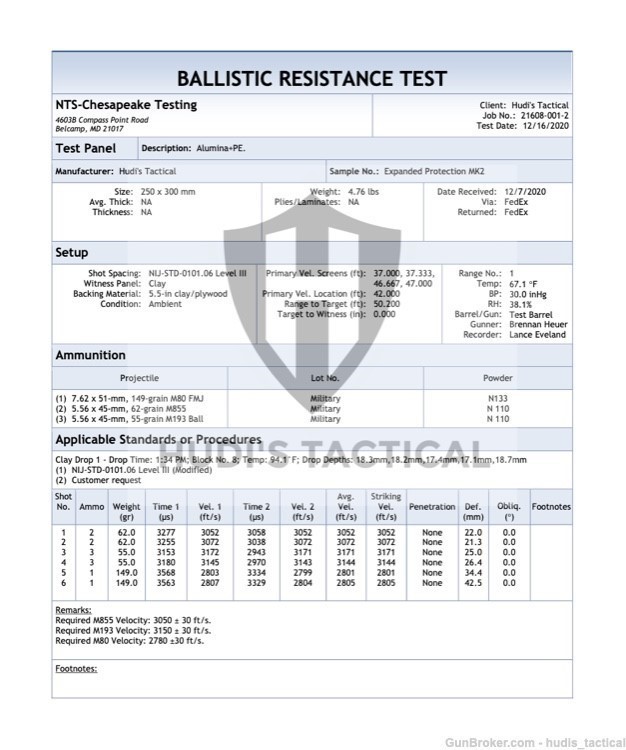 2pcs Level 3+ bulletproof body armor, ballistic plates - test video-img-3