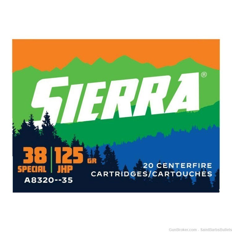 Sierra 38spl 125gr Jhp – 20rd 10bx/cs Sports Master -20 Rounds-img-0