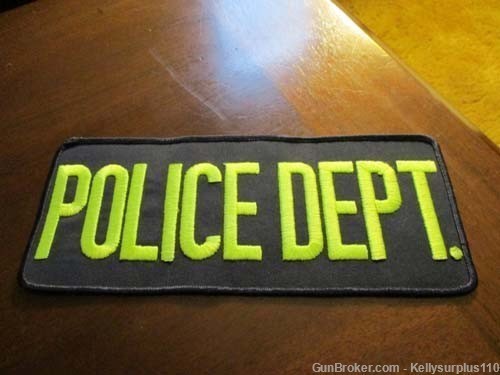 Police Dept. Patch  -  9 1/2" x 4"-img-0