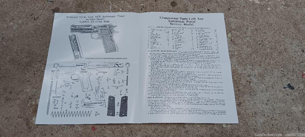 Colt Ace Owners Manual Reproduction-img-2