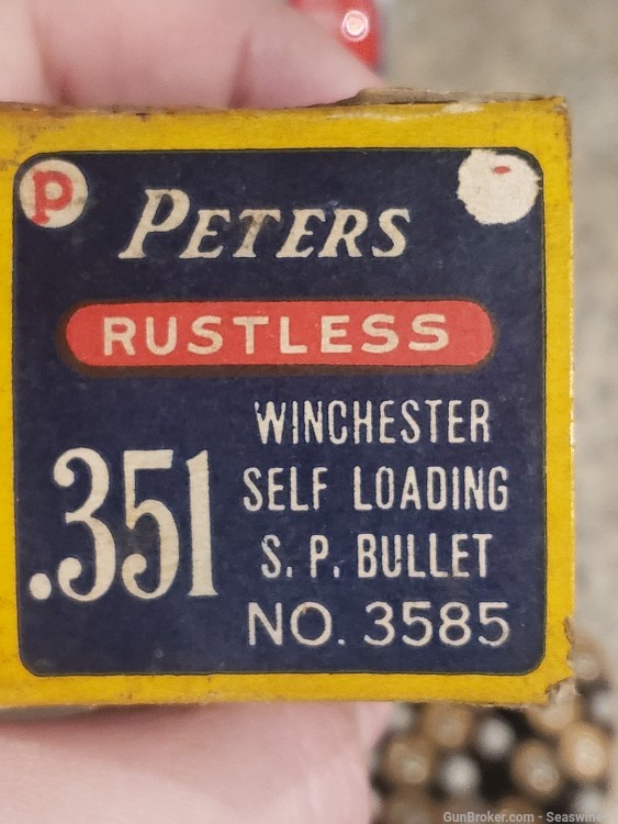 .351 Winchester win self loading ammo ammunition peters full box 1907 sl-img-7