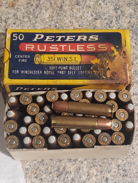 .351 Winchester win self loading ammo ammunition peters full box 1907 sl-img-0