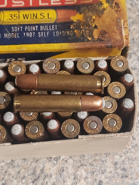 .351 Winchester win self loading ammo ammunition peters full box 1907 sl-img-1