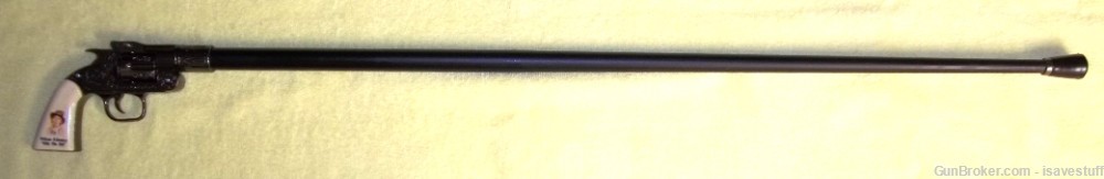 William H. Bonney  "Billy the Kid"  36" Fancy Scrolled Engraved Gun Cane-img-2