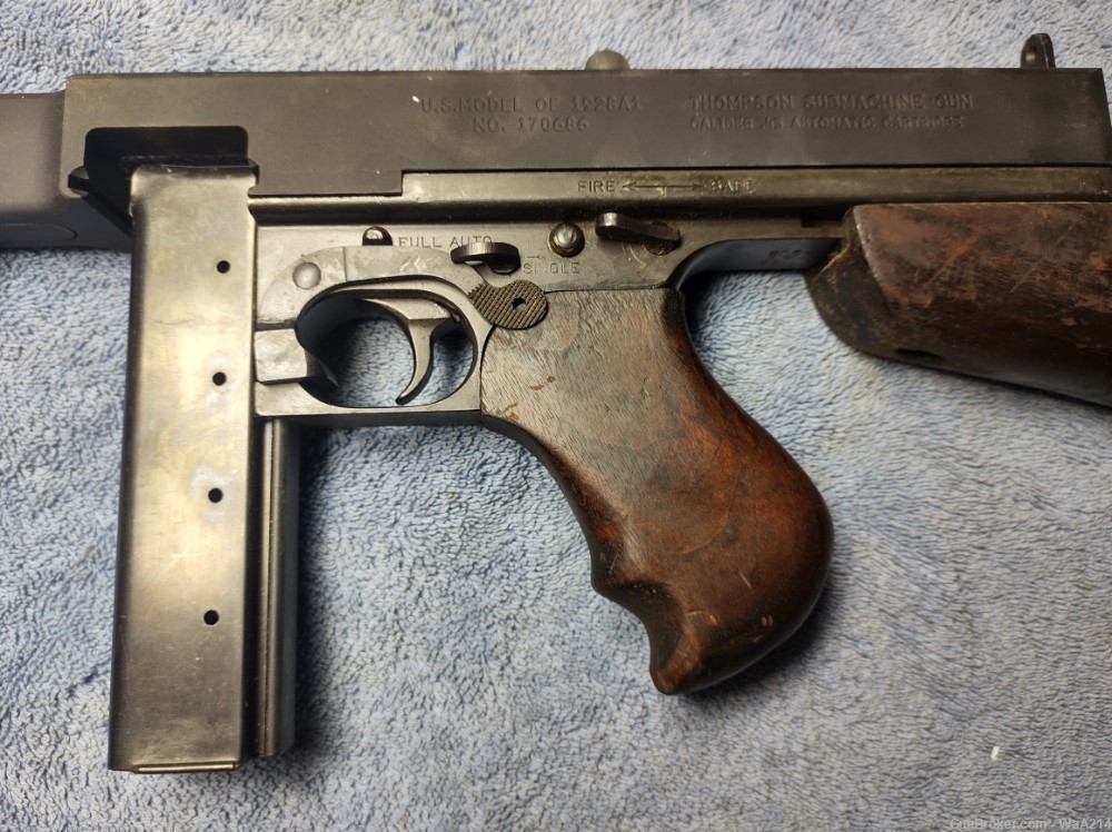 Thompson 1928 SMG Dummy Gun WWII Parts-img-3