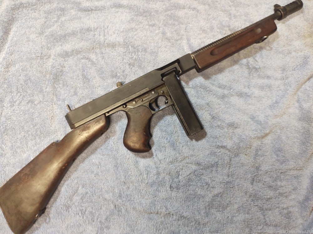Thompson 1928 SMG Dummy Gun WWII Parts-img-1