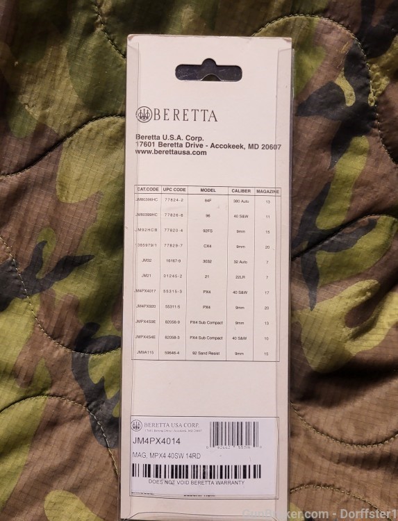 New OEM Beretta MPX4 .40 S&W 14 round magazine in factory packaging-img-1
