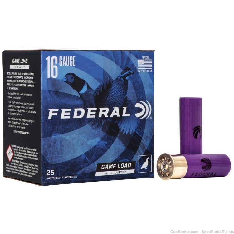 Federal Game Load 16ga 2.75" #7.5 - 25 Rounds-img-0