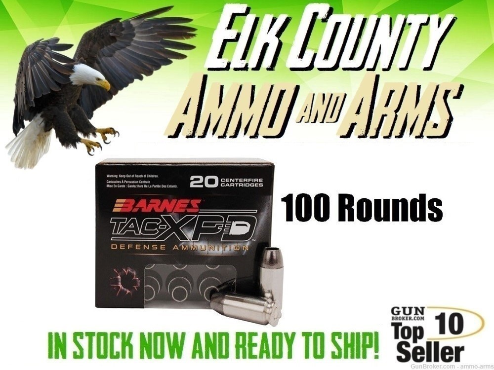Barnes Bullets TAC-XPD .40 S&W 140 Grain HP 100 Rounds - 21554-img-0