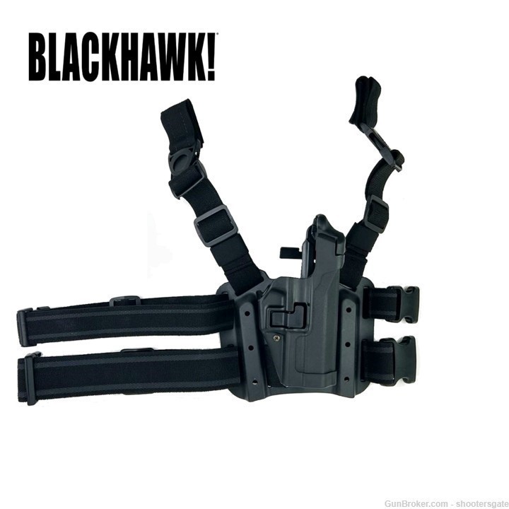 BLACKHAWK! Serpa Level 3 Tactical Holster for SIG250DC,Black, FREE SHIPPING-img-2