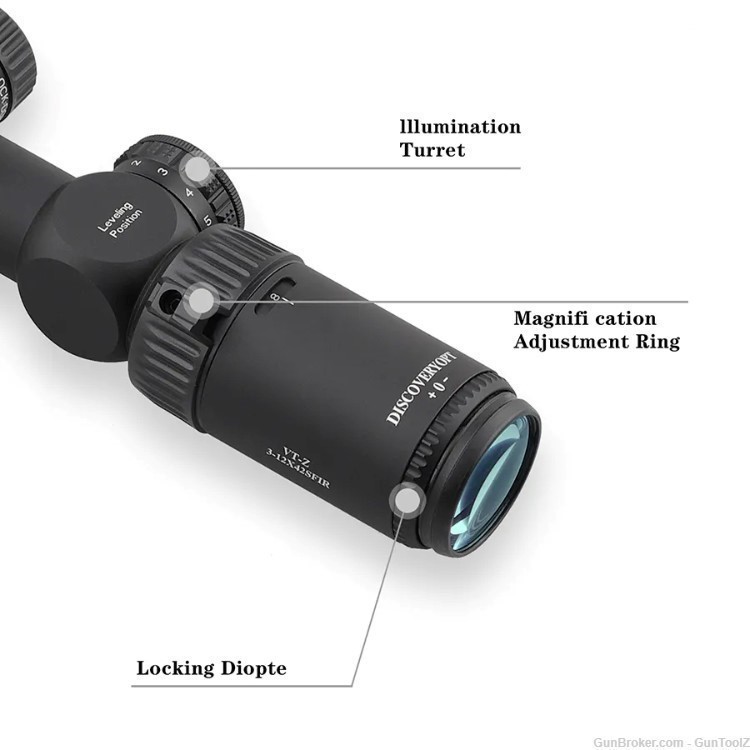 Discoveryopt VT-Z 3-12x42 with Mildot reticle Excellent Quality!-img-0