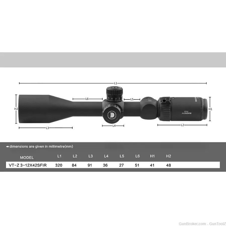 Discoveryopt VT-Z 3-12x42 with Mildot reticle Excellent Quality!-img-3