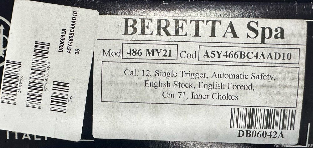 Beretta 486 12ga 28" Barrel Straight Splinter Stock Field-img-6