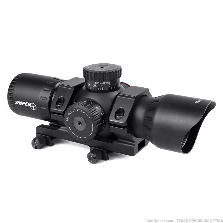 Sniper Compact Red Dot Sight Scope Style 35mm Tube Picatinny Mount + Cap-img-3