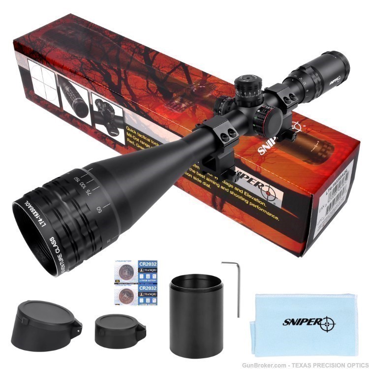 Sniper 4-16X50 Hunting Rifle Scope Tri-Color Illuminated Mil-Dot Reticle-img-5