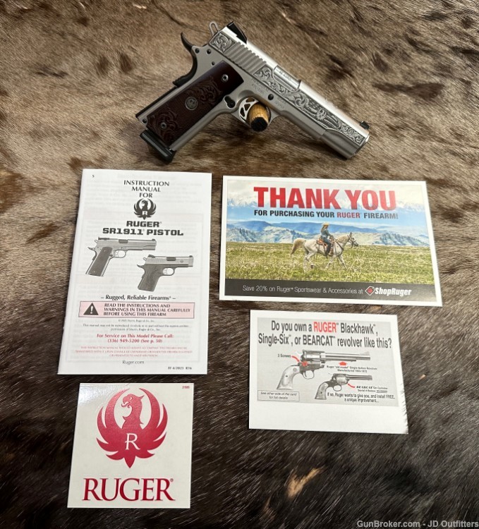 NEW RUGER SR1911 45 ACP LIMITED EDITION 75TH ANNIVERSARY ENGRAVED STAINLESS-img-21