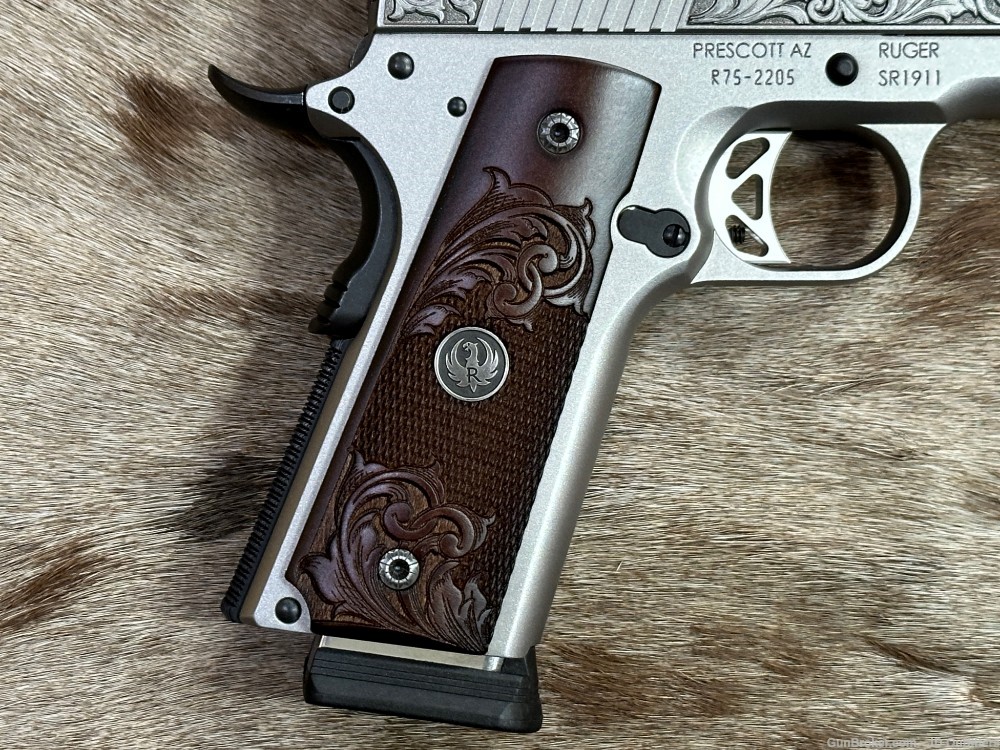 NEW RUGER SR1911 45 ACP LIMITED EDITION 75TH ANNIVERSARY ENGRAVED STAINLESS-img-2